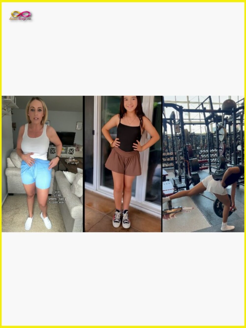 Athletic Running Shorts with Pockets Crossover Butterfly Flowy Skorts 2-in-1 - Picture 7 of 7